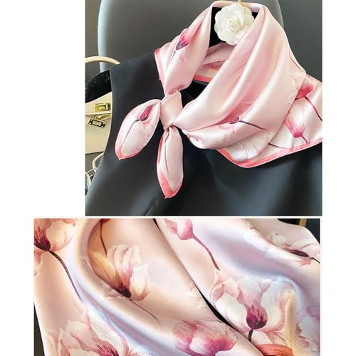 Silk-Like Satin Square Scarf 27.5x27.5 - Sleep Head Wrap & Bag Scarf for Women, Lightweight Hair Bandana4