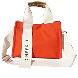 [Lieben chama] トートバッグ ミニトート cheer-j-01 ショルダー付き レディース ミニバッグ コンパクト (オレンジ)