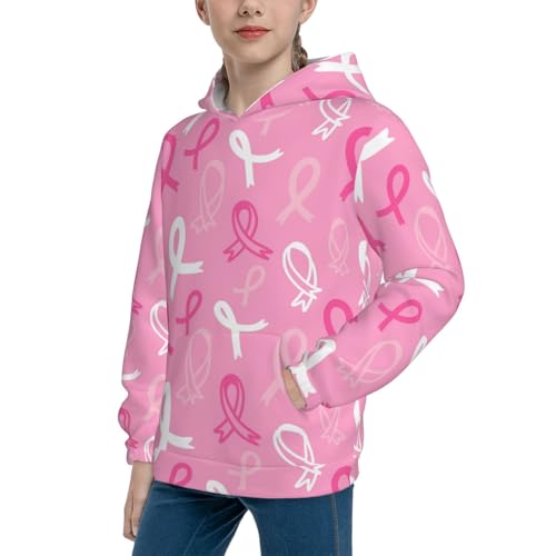 Breast Cancer Awareness (3) Kid Hoodies Boys Sweatshirts Girls Pullover with Pocket2