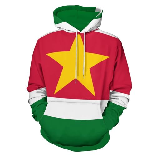 Sweat à capuche Homme 3D drôle imprimé Suriname idéal pour le streetwear urbain