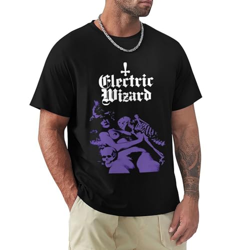 Electric Wizard T Shirt Men's Fashion Short Sleeve Tops Summer Casual Tee Black