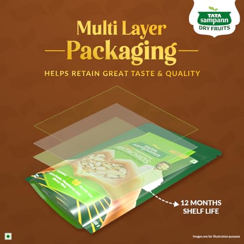 Image of Tata Sampann Pistachios Roasted & Salted, Pista, 500g, Rich In Protein, Phosphorus, & Dietary Fibre, Premium Nuts & Dry Fruits, Crunchy & Delicious Healthy Snack (Pack of 2)