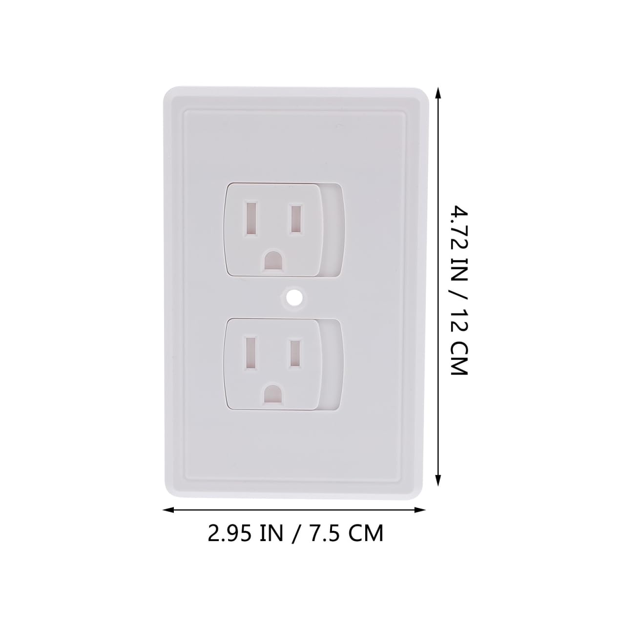 VILLCASE 4 Pack Self-Closing Outlet Cover, Electric Outlet Covers for Baby Proofing, Self Closing Wall Socket Plugs Plate, Child Safety Socket Protection, 4.72 x 2.99 inch