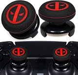 Playrealm FPS Thumbstick Extender & Printing Rubber Silicone Grip Cover 2 Sets for PS5 & PS4 Controller (Immortal)