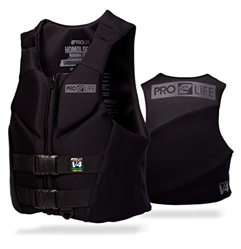 Colete Salva Vidas Neopreme Homologado Marinha V4 Preto Tamanho G - Prolife