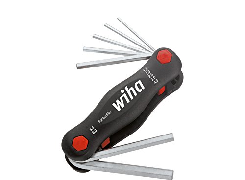 Wiha Multitool PocketStar® Sechskant 7-tlg. (23035), per Tastendruck, schneller Zugriff, als Längs- und Quergriff einsetzbar, sicher verstaut, all-in-one Werkzeug
