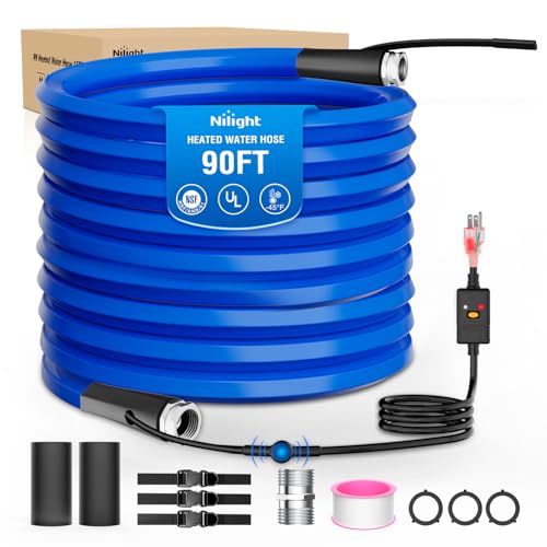 Image of Nilight 90FT Heated Water Hose RV 5 /8 inchInside Diameter -45F Freeze