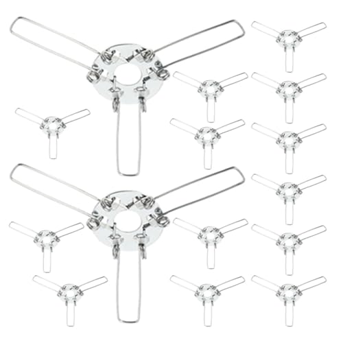 Toddmomy 24 Pièces Clips à Ressort Métalliques pour Supports D'abat-jour Suspendus, Haute Dureté et Performance Stable, Adaptés aux Projets DIY D'abat-jour Maison