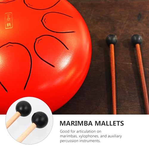Marteau de Marimba Noir Manche en Bois, Maillet de Percussion – vue 6