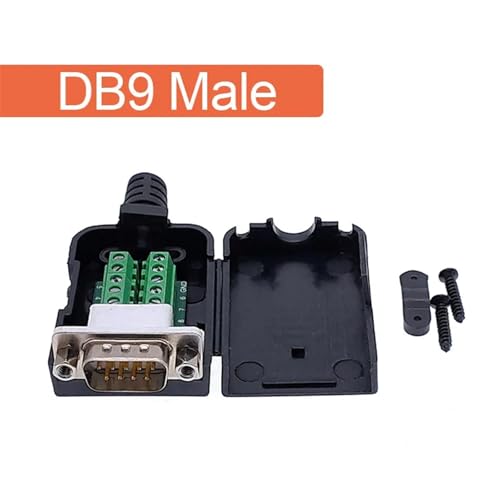 Conector DB9 serial COM sin transferencia con terminales D-Sub de 9 pines en color marron 2
