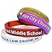 50 Custom Rubber Bracelets Personalized Silicone Wristbands Customized Bulk for Events, Support, Wedding, Awareness, Motivation Customizable (Black)