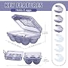 6 Pcs 6 Grid Egg Storage Box for Refrigerator Egg Dispenser Holder Plastic Portable Eggs Protection Box Container Crisper Tray for Camping Picnic Travel(Blue&transparent)