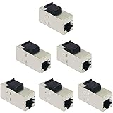 Acopladores Cat6A RJ-45 para paneles de conexión o placas de pared con puertos keystone estándar.