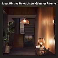 Philips Hue White E27 LED Leuchte 1-er Pack (806 lm), dimmbare LED Lampe für das Hue Lichtsystem mit warmweißem Licht, smarte Lichtsteuerung über Sprache und App – Ansicht 6
