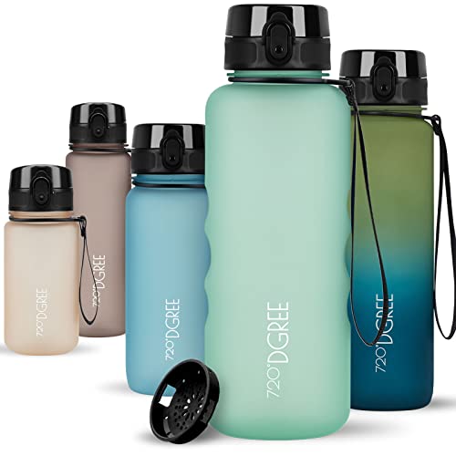 Image of 720DGREE UberBottle 1.5 L + Fruit Sieve Soft Touch BPA-Free Leak-Proof Water Bottle XL Water Bottle Ideal for Sports, Gym, Hiking, Camping, University, Yoga, Work