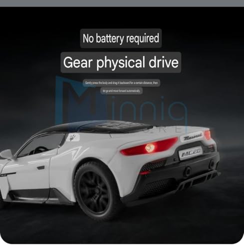 Image of Maserati MC20 1:32 Model Car with Box, Zinc Alloy Pull Back Toy car with Sound and Light for Kids Boy Girl Gift [Colors as Per Stock] (Maserati MC20 1:32)