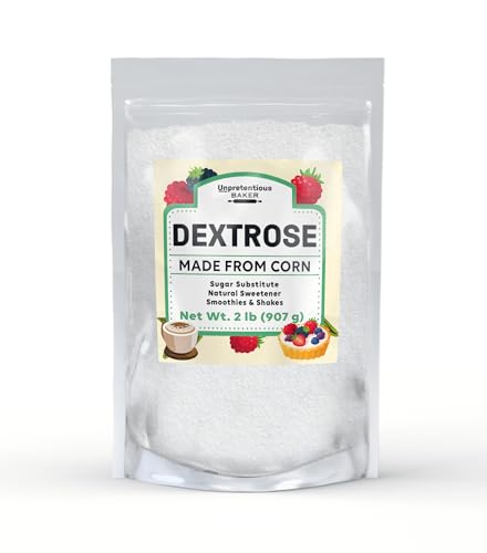 Unpretentious Dextrose, 2 lbs, Sugar Substitute, Natural Sweetener, Made From Corn