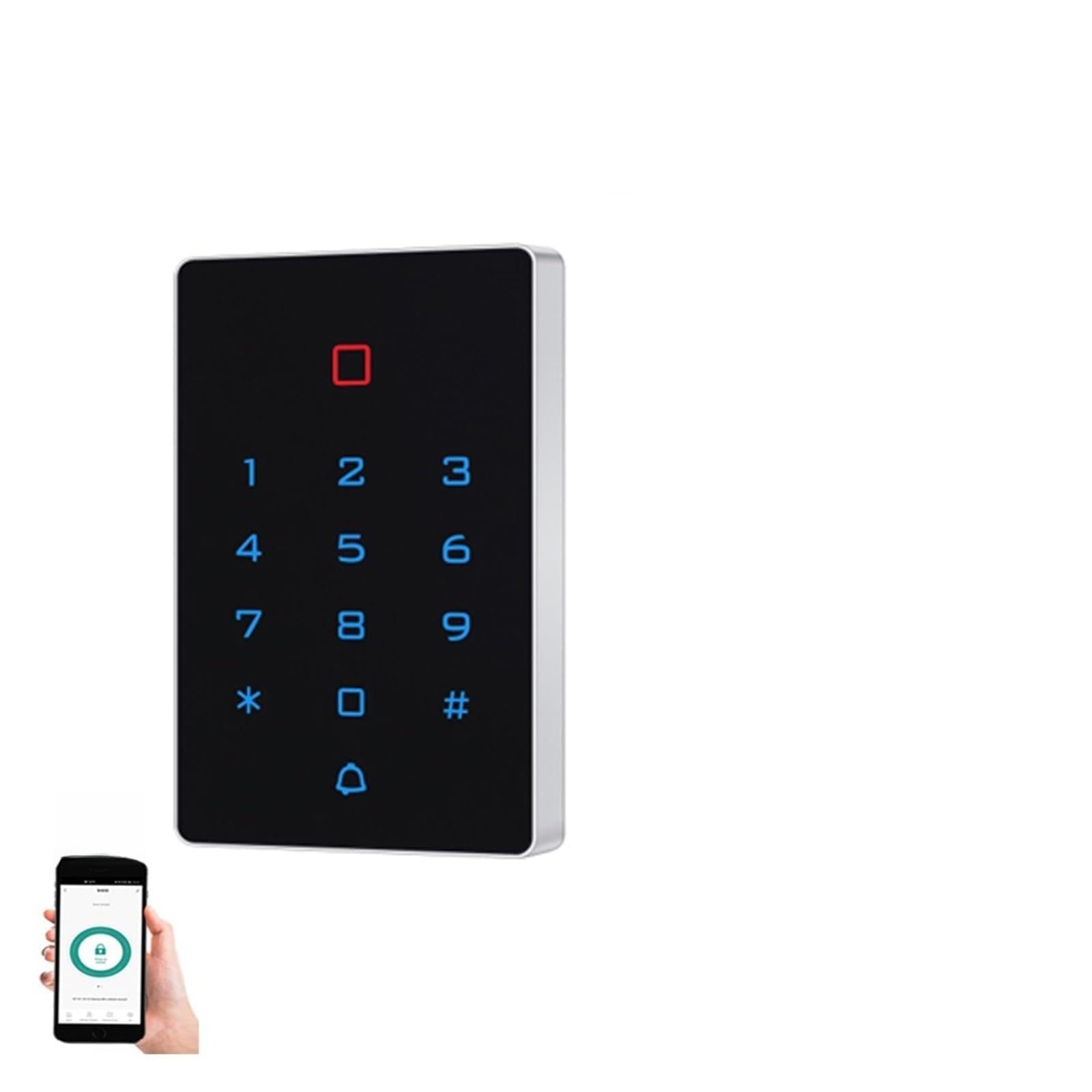 Clavier contrôle d'accès étanche avec lecteur de carte tactile rétroéclairé et 10 badges