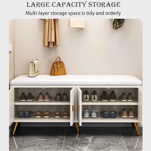 Solution talons hauts : banc à chaussures moderne de 30 cm de profondeur avec rangement dissimulé - 4