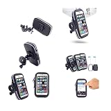 DFV mobile - Profesjonalne Odblaskowe Wsparcie dla Kierownicy Roweru i Obrotowego Wodoodpornego Motocykla 360º kompatybilny z Yinke Yk6701 (2021) - Czarny