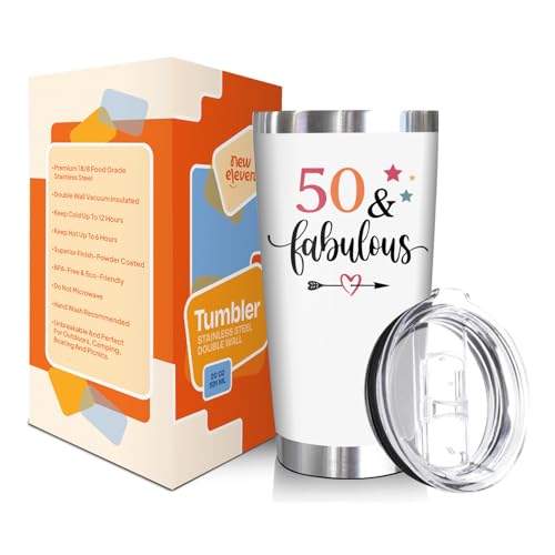 NewEleven 50th Birthday Gifts for Women - 1976 50th Birthday Decorations for Women, Her, Wife, Girlfriend - Gifts for Her Turning 50 Year Old - 20 Oz Tumbler by NewEleven - Image 2