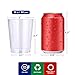 JOLLY CHEF 10 oz Clear Disposable Plastic Cups 50 Pack, Clear Plastic Cups Tumblers, Heavy duty Party Glasses, Disposable Cups for Wedding, Thanksgiving,Halloween,Christmas Party