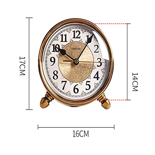 Reloj de mesa pequeño y silencioso para mesita de noche en dormitorio u oficina 3