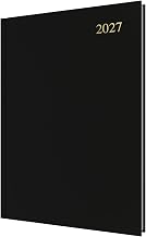 2027 Calendar Year Planner - 12 Month A4 Day-to-Page Diary - Hard Cover in Black - Collins Debden Essential Range (ESSA41.99-27)