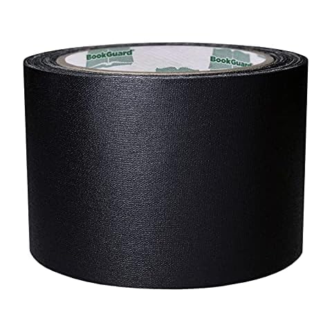 BookGuard 3 inch Premium Bookbinding Repair Cloth Tape, 15 Yard Roll, Black Cover