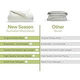 New Season Naturally Yours Australian Wool Queen Duvet - 100% Cotton Cover - Breathable, Moisture-Wicking - All Season - 90 x 90 inch - Image 6