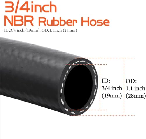 Image of 3 /4 inch Fuel Transfer Hose 10FT,Farm Pump Hose for Gasoline,Diesel(2PCS)