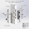 House Guard Storm Door Handle Replacement with Lock, Fits Storm & Screen Doors, Compatible with 1.1-1.97 Inch Thick Doors, 0.87 Inch & 1.02 Inch Backset Options (Brass)