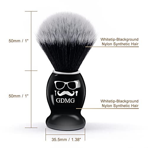 Gdmg Shaving Brush Set, Wooden Beard Shaving Brush (Synthetic Hair) And Black Safety Razor, Professionally Designed For Men's Shaving #TOP1