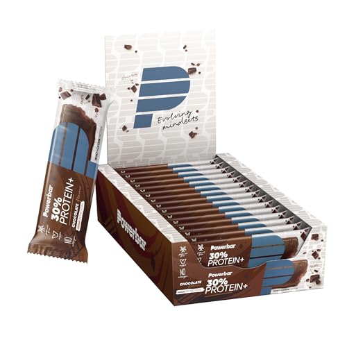 Powerbar - 30% Protein Plus - Chocolate - 15x55g - High Protein Riegel - Whey&Casein Protein - kollagenfrei