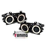 EUROPETUNING europetuning - 13706 - PHARES FEUX AVANT ANGEL EYES NOIRS TUNING SERIE 7 E32 ET SERIE 5 E34