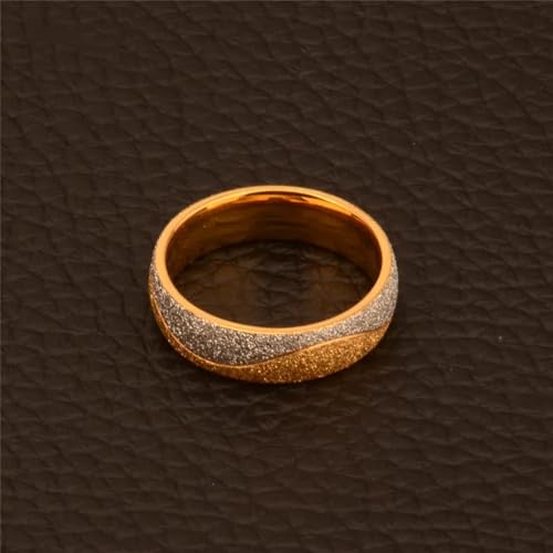 Anneaux ring bijoux de mariage haut de gamme finition matte silver de 6 mm