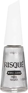 Risqué – Esmalte Metálico Prata na Lata 8ml