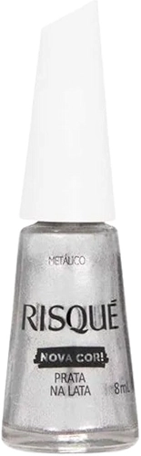 Risqué – Esmalte Metálico Prata na Lata 8ml