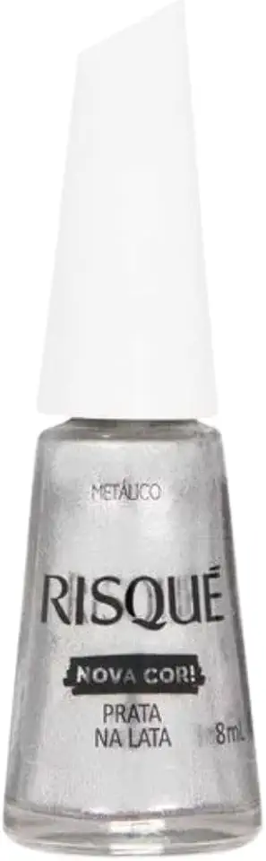 Risqué – Esmalte Metálico Prata na Lata 8ml