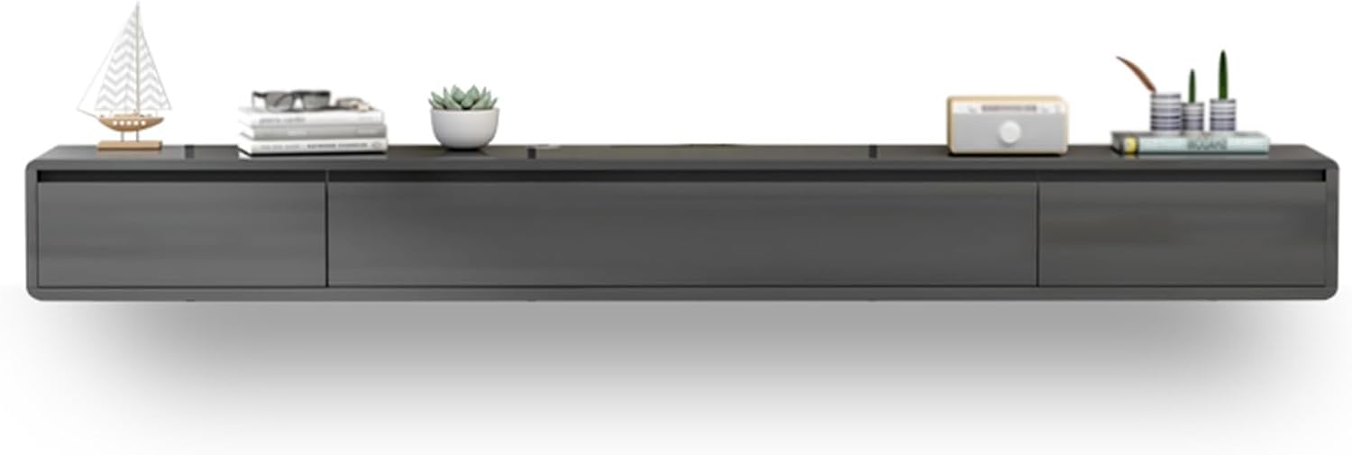 HanDpi Modern Floating TV Unit, Small Apartment TV with 2
