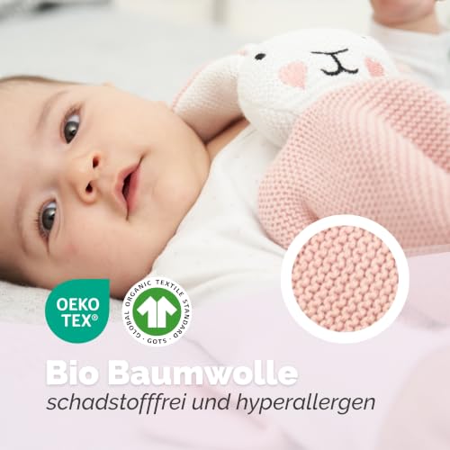 Livella 2-in-1 Babydecke & Kuscheltuch Hase – 75x100 cm, 100% Bio-Baumwolle – Bild 3