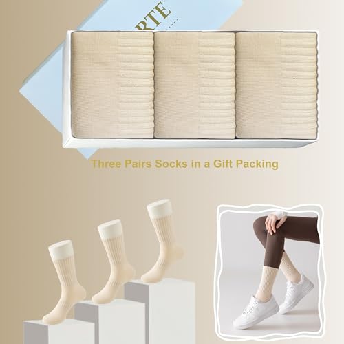 Image of MAGIARTE Womens Athletic Cotton Crew Socks Moisture Wicking Breathable Sports Casual Socks for Women 3 /5-PACK