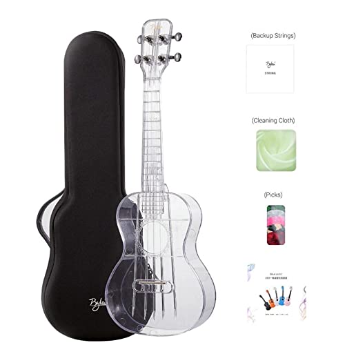 kowaku Ukulélé Clair et Sac de Transport, Cadeau En Tissu de pour Garçons Filles, Transparent - Les Beatles, Paul McCartney, John Lennon, RIngo Starr, George Harrison kowaku Ukulélé Clair et Sac de Transport, Cadeau En Tissu de pour Garçons Filles, Transparent – Image 4