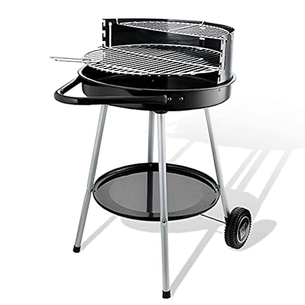 Outdoor Garden Charcoal Barbecue Cooking Grill Trolley with Wheel,Outdoor Grill Portable Small Grill Camping Grill,for Outdoor Garden Picnics BBQ