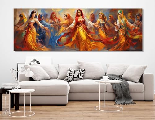 Toile danseuse orientale grand format pour chambre à coucher