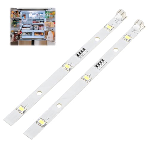 Stalora 2 Pièces Bande LED de Remplacement pour Réfrigérateur RONGSHENG/HISENSE, Éclairage Intérieur LED DC12V 2W, Barre Lumineuse pour Frigo, Lumière Uniforme et Stable, Installation Simple