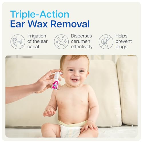 NAVEH PHARMA® CleanEars Baby | Fast-Acting Ear Wax Removal Spray | Breaks Down & Dissolves Earwax in Just 1 Treatment | Clinically Proven to Be 300% More Effective | Mineral Oil, Gentle&Safe | 0.5 OZ - Image 4