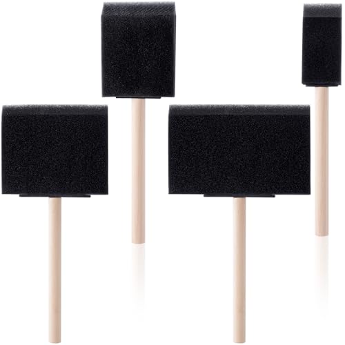 HINZIC Schaumstoff-Pinsel Set, 4 Stück