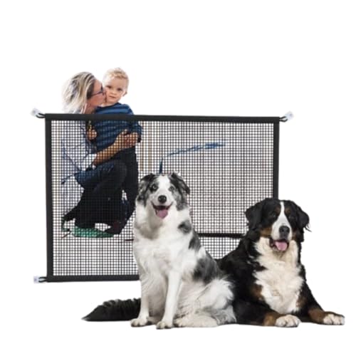 Tela Grade Rede Para Porta Escada Cachorro Pet Cães Cão Proteção Segurança Varios Tamanhos (Preta, 1