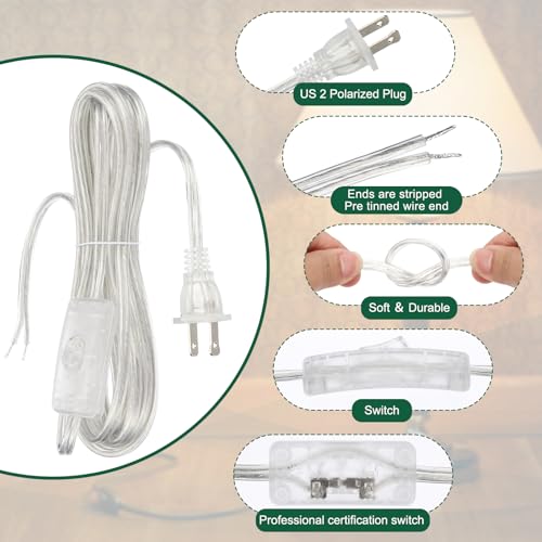 Cordon de rechange pour lampe de 4,6m câble transparent PATIKIL 18 AWG pour projet DIY - 4